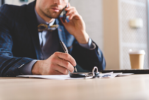 attorney using phone