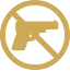 No firearm sign icon