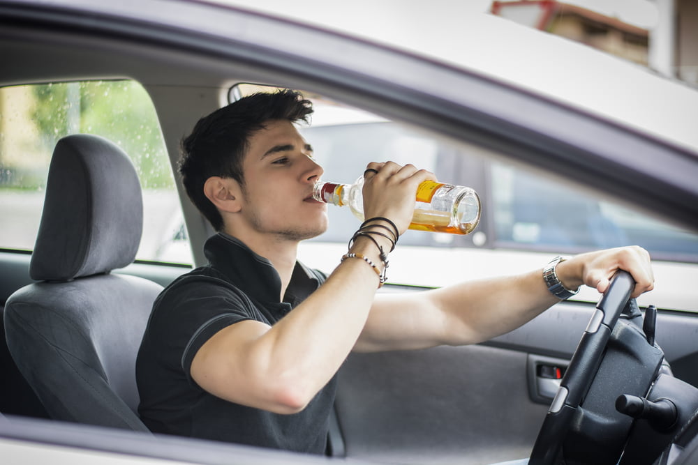 Underaged teen drinking and driving